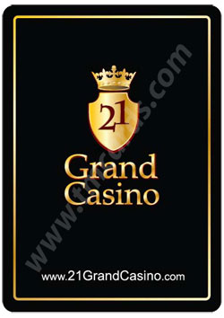 Grand Casino branded playing cards - Custom design for casino marketing